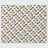 Vintager Huhnentwurf Geschenkpapier (Flach)