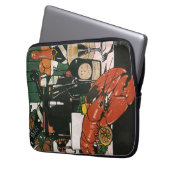 Vintager Hummer Champagner; Extravagantes elegante Laptopschutzhülle (Vorderseite Links)