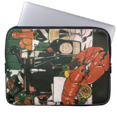 Vintager Hummer Champagner; Extravagantes elegante Laptopschutzhülle (Vorderseite)