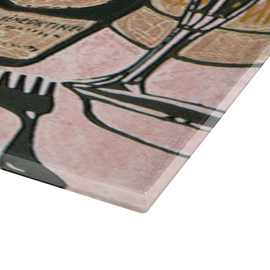 Vintager Hummer Champagner; Extravagantes elegante Schneidebrett (Ecke)