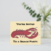 Vintager Hummer Einladungspostkarte (Stehend Vorderseite)