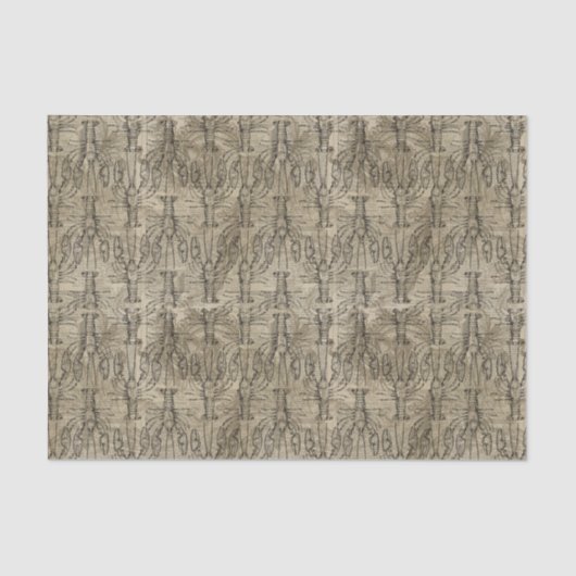 Vintager Hummer Seidenpapier (Vorderseite)