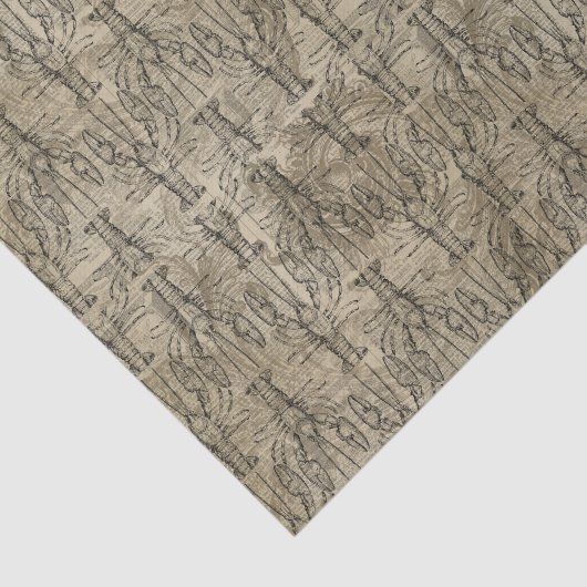 Vintager Hummer Seidenpapier (Ausschnitt)