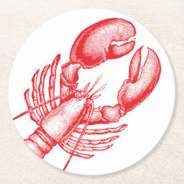 Vintager Hummer-Untersetzer Runder Pappuntersetzer