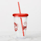 Vintager Hummerholz, rot Acryltrinkbecher (Links)