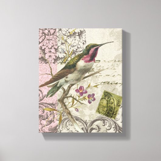 Vintager Hummingbird...gedehnte Leinwand (Vorderseite)