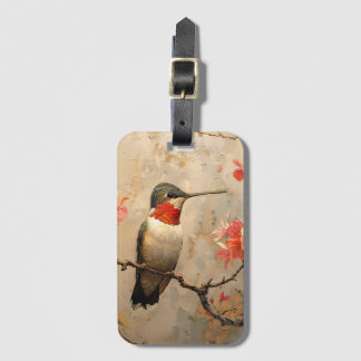 Vintager Hummingbird-Gepäcktag Gepäckanhänger