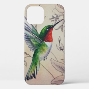 Vintager Hummingbird Nr. 6 Wasserfarben Kunst  Case-Mate iPhone Hülle