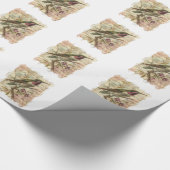 Vintager Hummingvogel Geschenkpapier (Ecke)