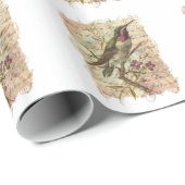 Vintager Hummingvogel Geschenkpapier (Rolleneckpunkt)