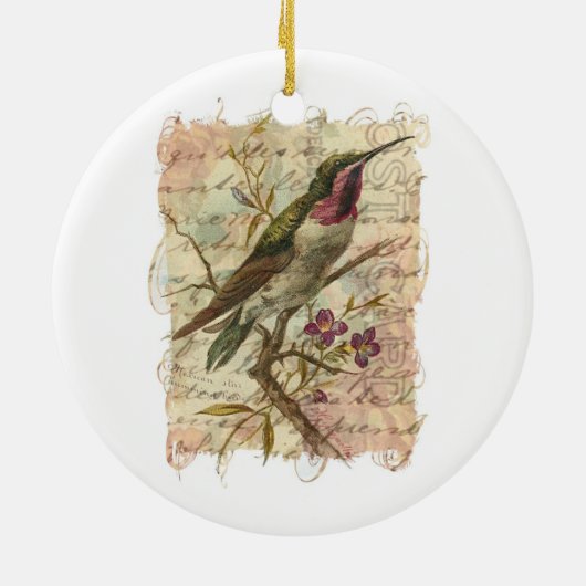 Vintager Hummingvogel Keramikornament (Hinten)