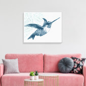 Vintager Hummingvogel Leinwanddruck (Insitu (Wohnzimmer))