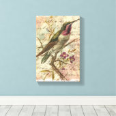 Vintager Hummingvogel Leinwanddruck (Insitu (Holzboden))