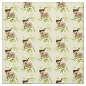 Vintager Hummingvogel mit Blume Stoff (Muster)