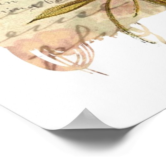 Vintager Hummingvogel Poster (Ecke)