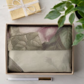 Vintager Hummingvogel und rosa Rosen Seidenpapier (Geschenk)