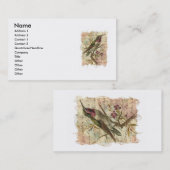 Vintager Hummingvogel Visitenkarte (Vorne/Hinten)