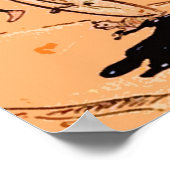 Vintager humorvoller Mensch Fahrradfahrer Fall Kat Poster (Ecke)