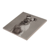 Vintager Hund Fliese (Seite)