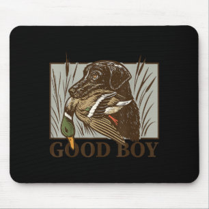 Vintager Hund Guter Junge Ente Jagd Labrador Retri Mousepad
