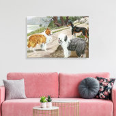 Vintager Hund Leinwanddruck (Insitu (Wohnzimmer))
