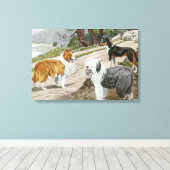 Vintager Hund Leinwanddruck (Insitu (Holzboden))