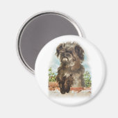 Vintager Hund Magnet (Vorderseite/Rückseite)