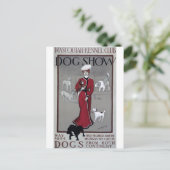Vintager Hund Mascoutah Kennel Club Postkarte (Stehend Vorderseite)