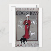 Vintager Hund Mascoutah Kennel Club Postkarte (Vorne/Hinten)