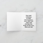 Vintager Hund mit Holliday Card Feiertagskarte (Innenseite)