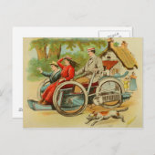 Vintager Hund nach antiker Postkarte (Vorne/Hinten)