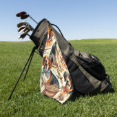 Vintager Hund nahtlos Golfhandtuch (Gras)
