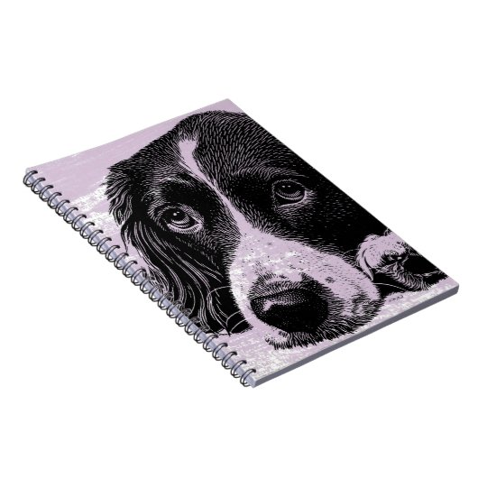 Vintager Hund Notizblock (Rechte Seite)