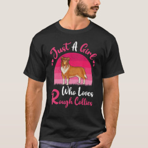 Vintager Hund nur ein Mädchen, das Colliese Lieben T-Shirt