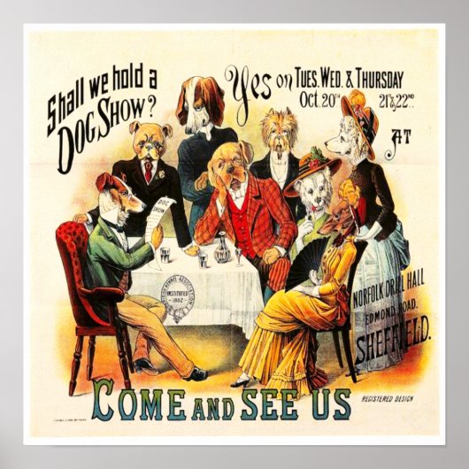 "Vintager Hund" Poster (Vorne)