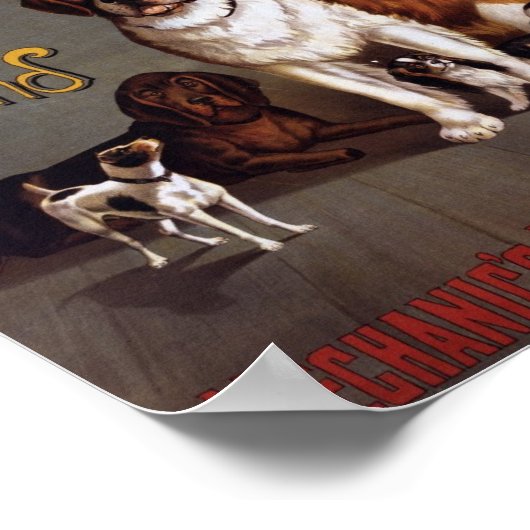 Vintager Hund Poster anzeigen (Ecke)