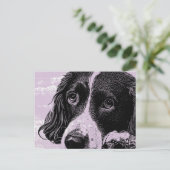 Vintager Hund Postkarte (Stehend Vorderseite)