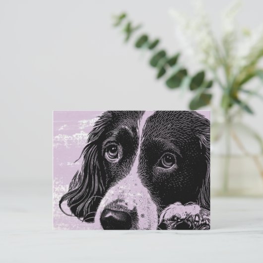 Vintager Hund Postkarte (Stehend Vorderseite)