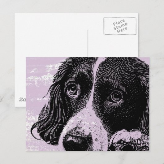 Vintager Hund Postkarte (Vorne/Hinten)