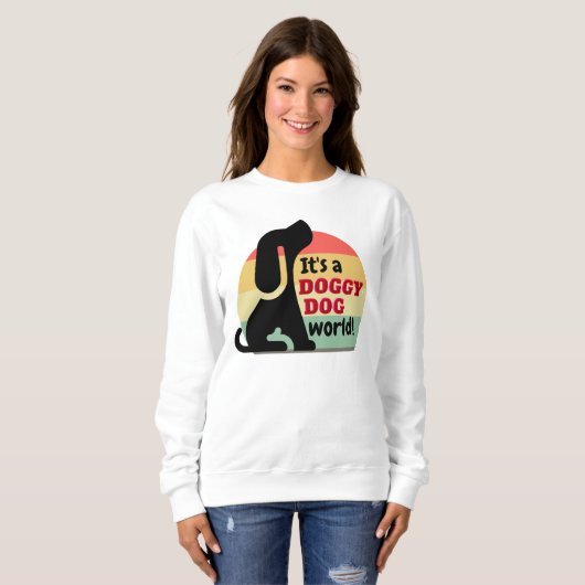 Vintager Hund Sweatshirt (Vorne ganz)
