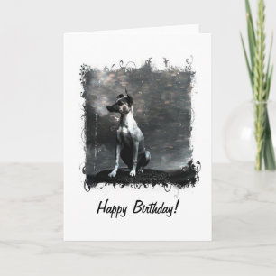 Vintager Hund zum Geburtstag Karte