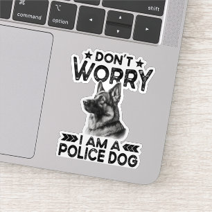 Vintager Hundebesitzer der deutschen Schäferpolize Aufkleber