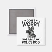 Vintager Hundebesitzer der deutschen Schäferpolize Magnet (Vorderseite/Rückseite)