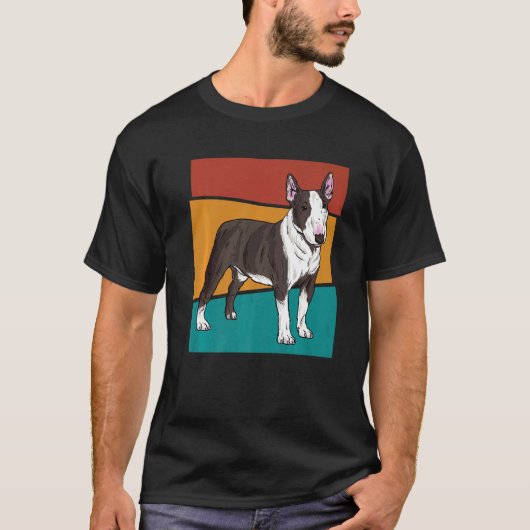 Vintager Hundebull Terrier T-Shirt (Vorderseite)