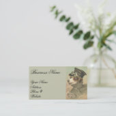 Vintager Hundefahrer Visitenkarte (Stehend Vorderseite)