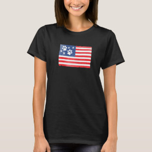 Vintager Hundepapier druckt Katze auf amerikanisch T-Shirt