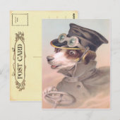 Vintager Hundeschauffeur Postkarte (Vorne/Hinten)