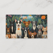 Vintager Hundesitz, Haustier-Groomer, Tierarzt Visitenkarte (Vorderseite)