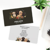 Vintager Hundesitz, Haustier-Groomer, Tierarzt Visitenkarte