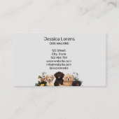 Vintager Hundesitz, Haustier-Groomer, Tierarzt Visitenkarte (Rückseite)